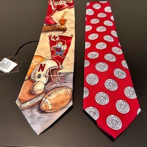 TWO University of Nebraska Ties, One NWT